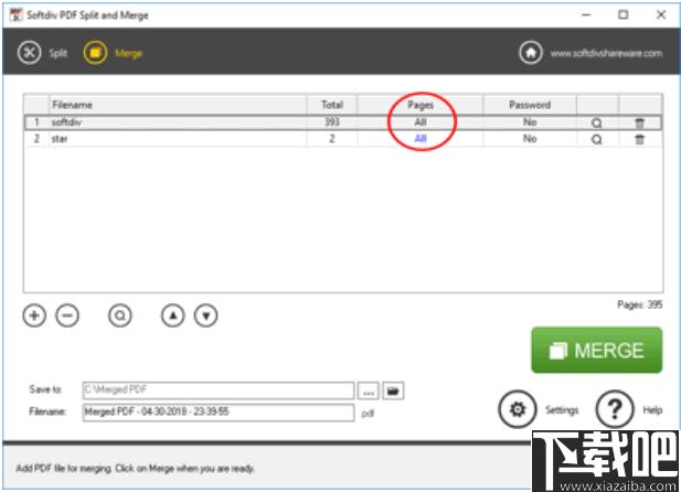 Softdiv PDF Split and Merge下载,pdf合并,pdf拆分