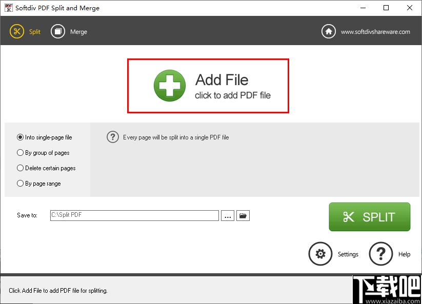 Softdiv PDF Split and Merge下载,pdf合并,pdf拆分