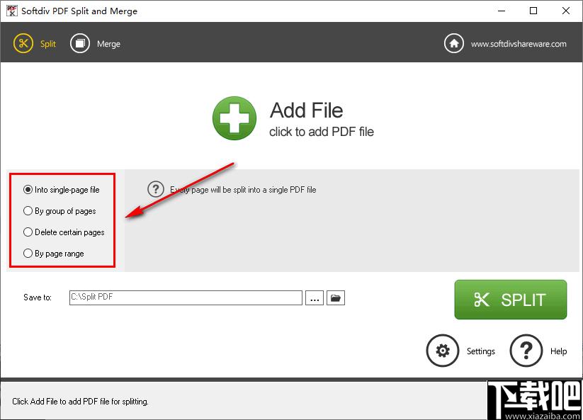 Softdiv PDF Split and Merge下载,pdf合并,pdf拆分